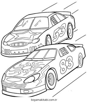 Yarış Arabası Boyama