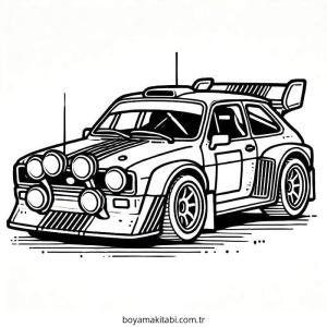 Yarış Arabası Boyama