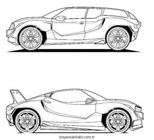 Yarış Arabası Boyama