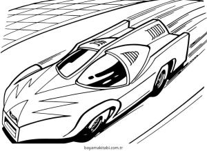 Yarış Arabası boyama sayfası – boyama etkinliği, çocuk aktivitesi