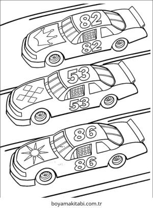 Yarış Arabası boyama sayfası – yaratıcılık, eğlenceli etkinlik