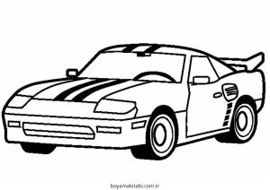 Yarış Arabası boyama sayfası – okul öncesi, evde etkinlik