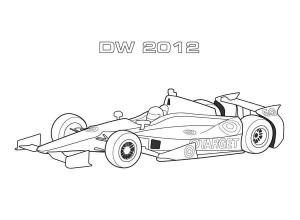 Yarış Arabası boyama sayfası, Sports Race Car coloring page, DW 2012 Yarış Arabası, 