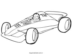 Yarış Arabası boyama sayfası – eğitici aktivite, yaratıcılık