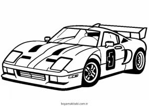 Yarış Arabası Boyama