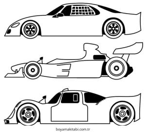 Yarış Arabası boyama sayfası – evde etkinlik, ücretsiz yazdır