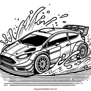 Yarış Arabası Boyama
