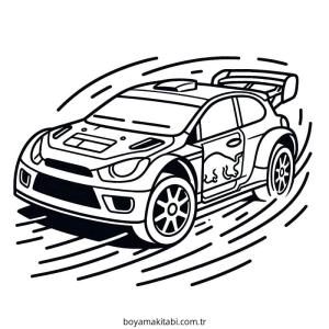Yarış Arabası Boyama