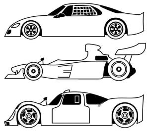 Yarış Arabası boyama sayfası, Sports Race Car coloring page, Havalı Yarış Arabaları, 