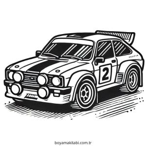 Yarış Arabası Boyama