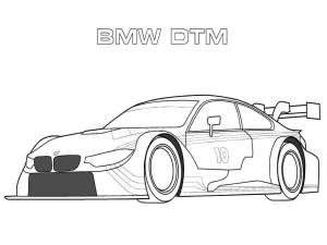 Yarış Arabası boyama sayfası, Sports Race Car coloring page, BMW DTM Yarış Arabası, 