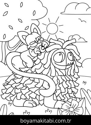 Yarnaby boyama sayfası – sevimli karakter, sanatsal çalışma