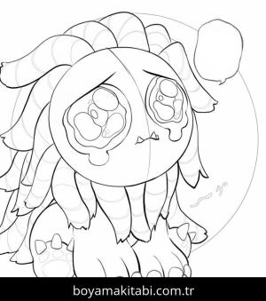 Yarnaby boyama sayfası – çizgi film temalı, basit çizim