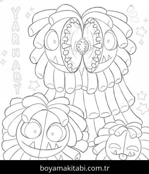 Yarnaby boyama sayfası – renkli çizimler, okul öncesi