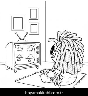 Yarnaby boyama sayfası – basit çizim, kolay boyama