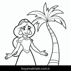 Yasemin boyama sayfası – yaratıcılık, eğlenceli etkinlik