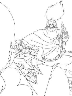 Yasuo boyama sayfası,  coloring page, Yasuo Vs Taric, 