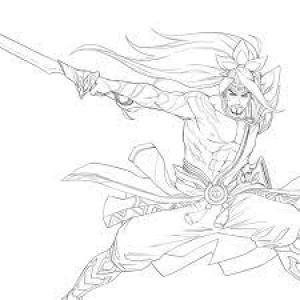 Yasuo boyama sayfası,  coloring page, Yasuo Hasagi, 