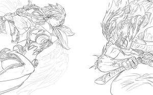 Yasuo boyama sayfası,  coloring page, Yasuo Vs Riven, 