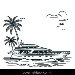 Yat boyama sayfası – el becerilerini geliştirir, boyama çalışması