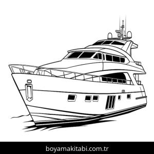 Yat boyama sayfası – renkli çizimler, okul öncesi