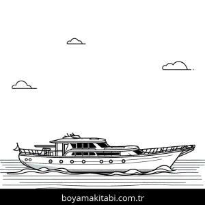 Yat boyama sayfası – eğlenceli etkinlik, el becerilerini geliştirir