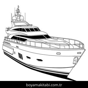 Yat boyama sayfası – PDF indir, sevimli karakter