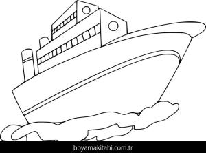 Yat boyama sayfası – sevimli karakter, sanatsal çalışma