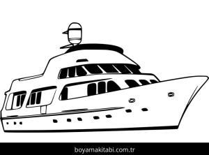 Yat boyama sayfası – sevimli karakter, sanatsal çalışma