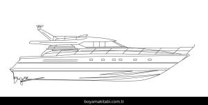 Yat boyama sayfası – çocuk aktivitesi, PDF indir