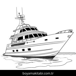 Yat boyama sayfası – boyama etkinliği, çocuk aktivitesi