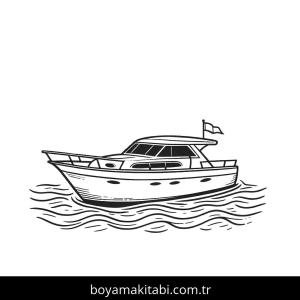 Yat boyama sayfası – kolay boyama, eğitici aktivite