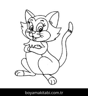 Yavru Kedi boyama sayfası,  coloring page, , Kitten Crossed Legs In Front Of Chest