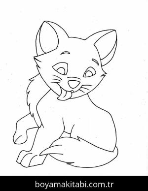 Yavru Kedi boyama sayfası,  coloring page, , Kitten Sticking Out Tongue