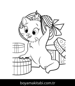Yavru Kedi boyama sayfası,  coloring page, , Cute Kitten Marie From The Aristocrats