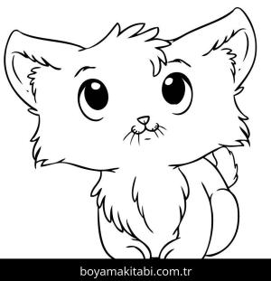 Yavru Kedi boyama sayfası,  coloring page, , Cute Kitten