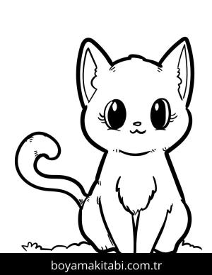 Yavru Kedi boyama sayfası,  coloring page, , Kitten Has A Very Pretty Coat
