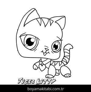 Yavru Kedi boyama sayfası,  coloring page, , Kitten Tiger From The Littlest Pet Shop