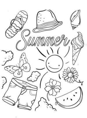 Yaz Mevsimi boyama sayfası,  coloring page, Yaz 1, 