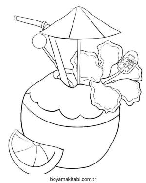 Yaz Mevsimi boyama sayfası – keyifli zaman, renkli çizimler