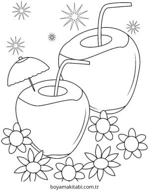 Yaz Mevsimi boyama sayfası – yaratıcılığı geliştirir, keyifli zaman