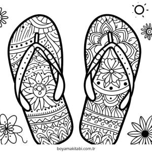 Yaz Mevsimi boyama sayfası – renkli çizimler, okul öncesi