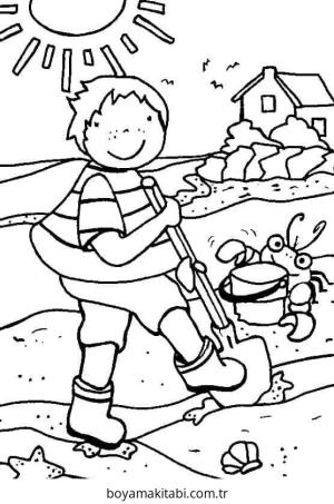 Yaz Mevsimi boyama sayfası – ücretsiz yazdır, boyama etkinliği