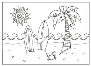 Yaz Mevsimi boyama sayfası,  coloring page, Tatil Yaz, 