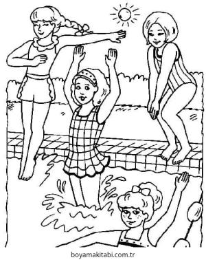 Yaz Mevsimi boyama sayfası – ücretsiz yazdır, boyama etkinliği