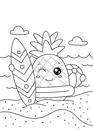 Yaz Mevsimi boyama sayfası,  coloring page, Yaz Sevimli, 