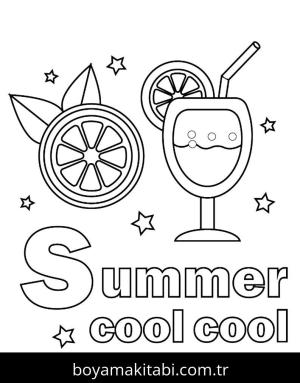 Yaz boyama sayfası,  coloring page, , 