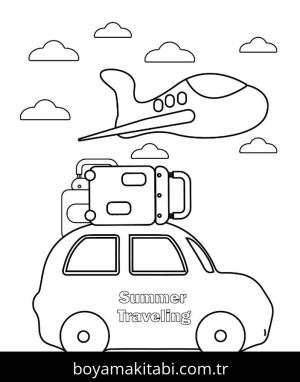 Yaz boyama sayfası,  coloring page, , 