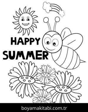Yaz boyama sayfası,  coloring page, , 