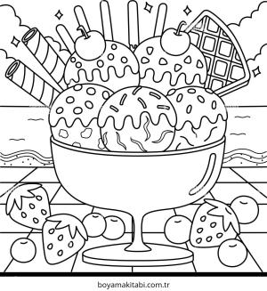 Yaz boyama sayfası – boyama çalışması, yaratıcılığı geliştirir